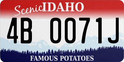 ID license plate 4B0071J