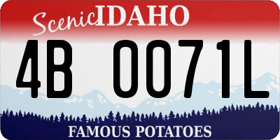 ID license plate 4B0071L