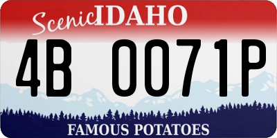 ID license plate 4B0071P