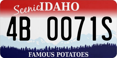 ID license plate 4B0071S
