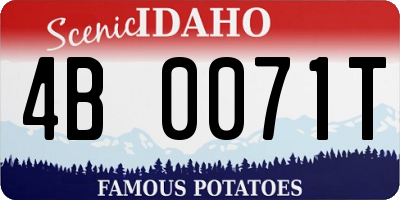 ID license plate 4B0071T