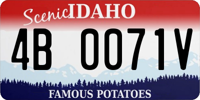 ID license plate 4B0071V