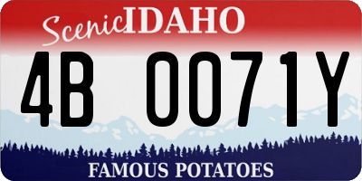 ID license plate 4B0071Y