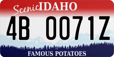 ID license plate 4B0071Z