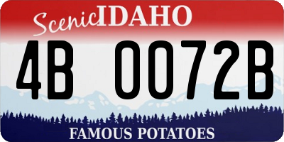 ID license plate 4B0072B