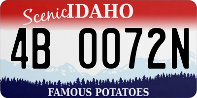 ID license plate 4B0072N