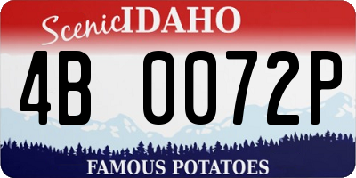 ID license plate 4B0072P