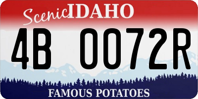 ID license plate 4B0072R