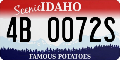 ID license plate 4B0072S