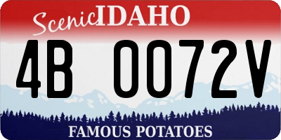ID license plate 4B0072V