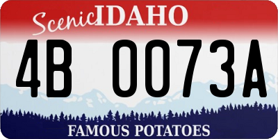 ID license plate 4B0073A