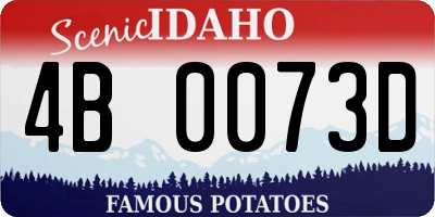 ID license plate 4B0073D