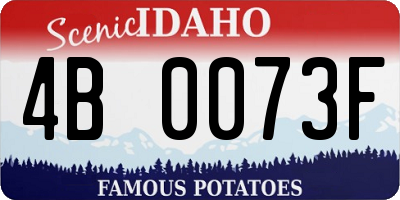 ID license plate 4B0073F