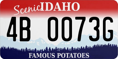 ID license plate 4B0073G