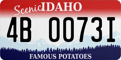 ID license plate 4B0073I