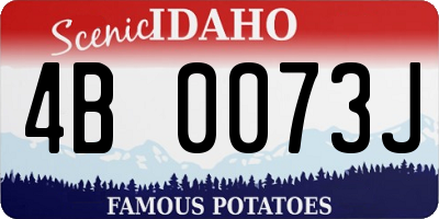 ID license plate 4B0073J