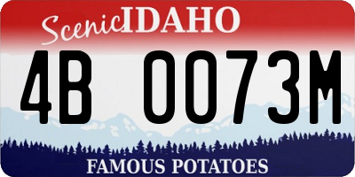 ID license plate 4B0073M