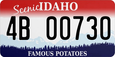 ID license plate 4B0073O