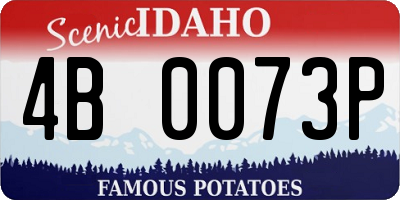 ID license plate 4B0073P