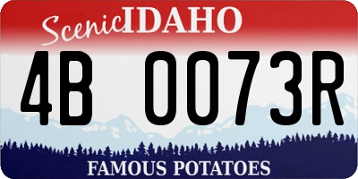 ID license plate 4B0073R