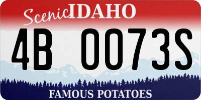 ID license plate 4B0073S