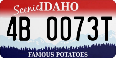 ID license plate 4B0073T