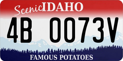 ID license plate 4B0073V