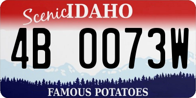 ID license plate 4B0073W