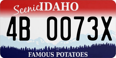 ID license plate 4B0073X