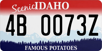 ID license plate 4B0073Z