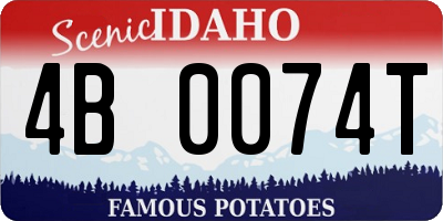 ID license plate 4B0074T