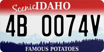 ID license plate 4B0074V