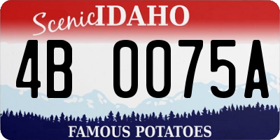ID license plate 4B0075A