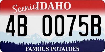 ID license plate 4B0075B