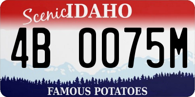 ID license plate 4B0075M