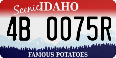 ID license plate 4B0075R