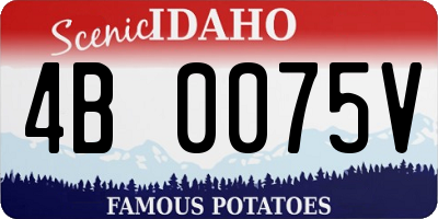 ID license plate 4B0075V
