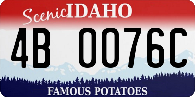 ID license plate 4B0076C