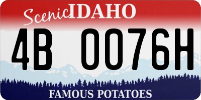 ID license plate 4B0076H