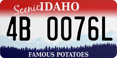 ID license plate 4B0076L