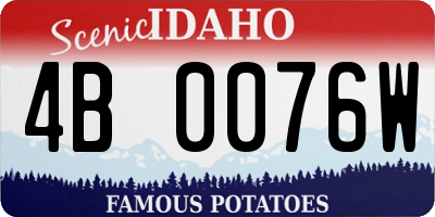 ID license plate 4B0076W