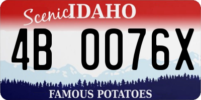 ID license plate 4B0076X