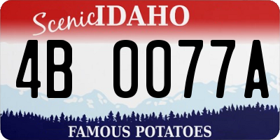 ID license plate 4B0077A