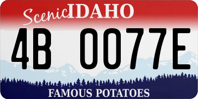 ID license plate 4B0077E