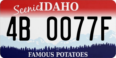 ID license plate 4B0077F