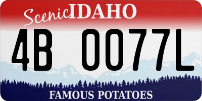 ID license plate 4B0077L