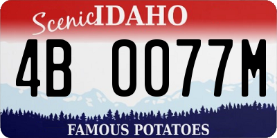 ID license plate 4B0077M