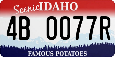 ID license plate 4B0077R