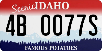 ID license plate 4B0077S