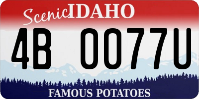 ID license plate 4B0077U